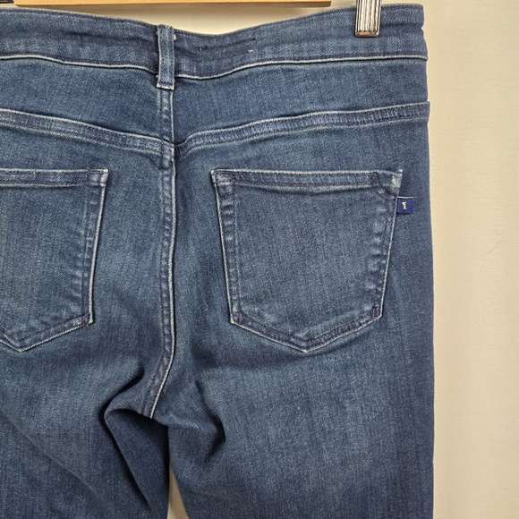 Anthropologie Pilcro Demilune Mid-Rise 33" Bootcut Jeans Blue Size 29T - Picture 12 of 16